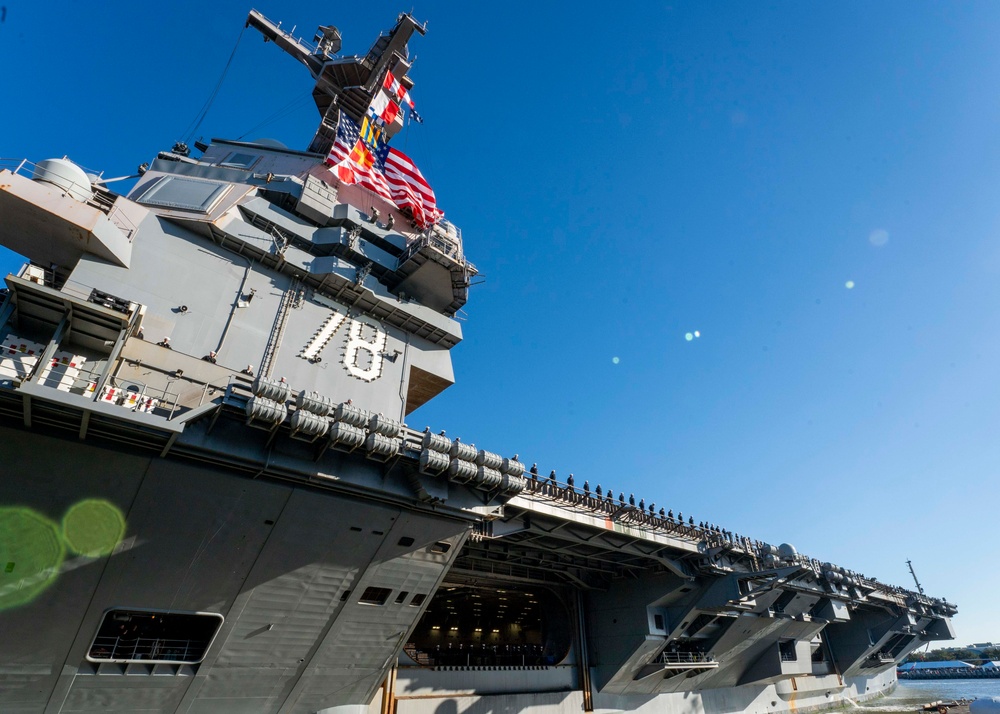 USS Gerald R. Ford returns from deployment