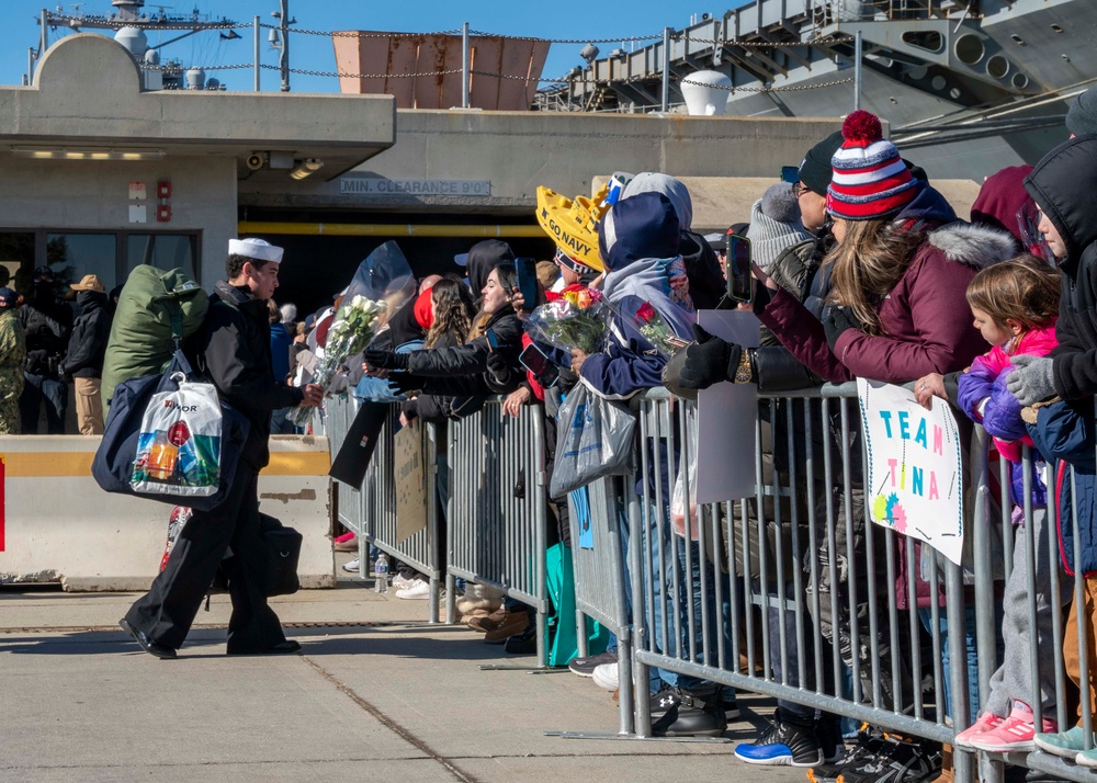 USS Gerald R. Ford returns from deployment