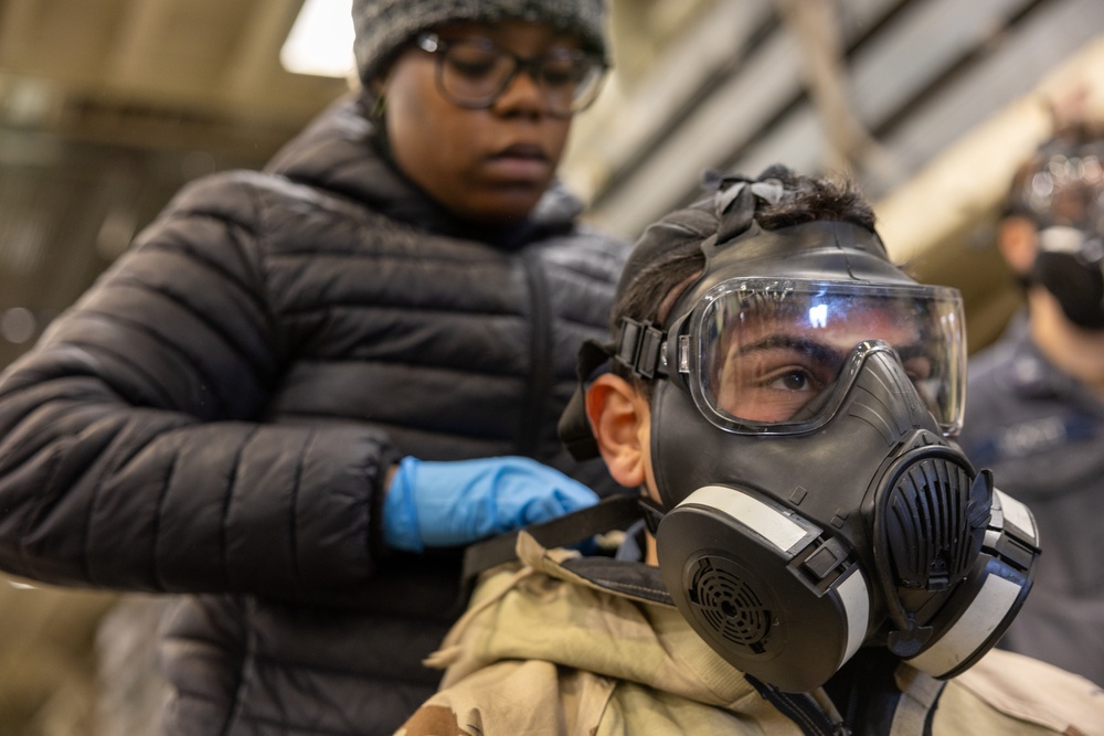 Wasp Sailors Conduct CBR Fit Test