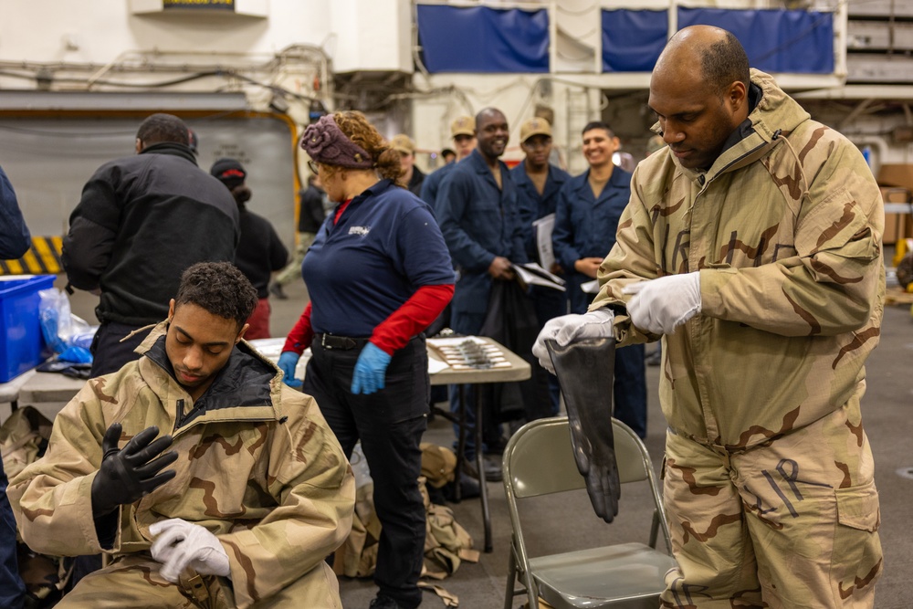 Wasp Sailors Conduct CBR Fit Test