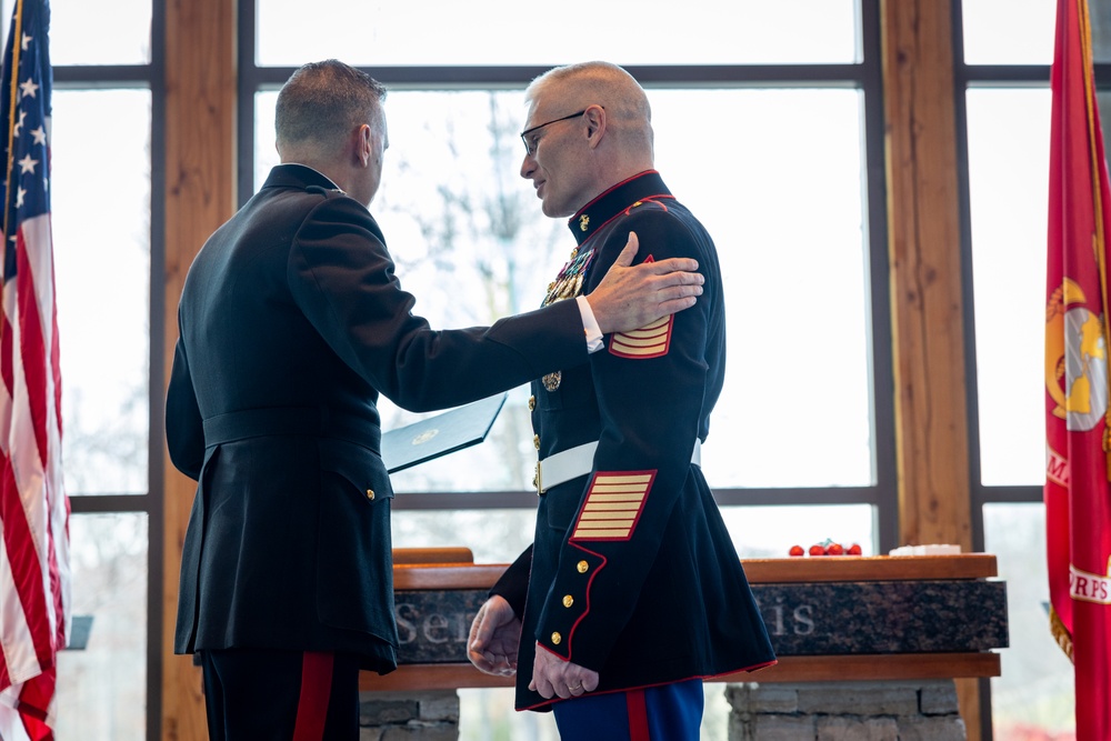 Blacksville native, Master Gunnery Sgt. Todd Kirby, retirement ceremony at the Semper Fidelis Chapel