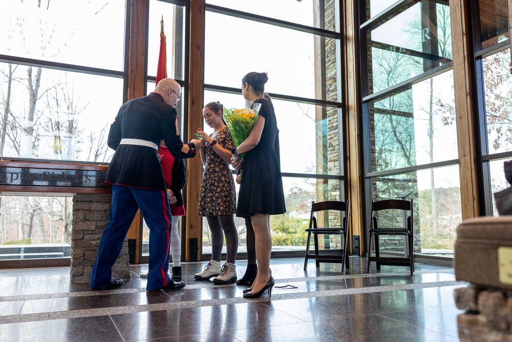 Blacksville native, Master Gunnery Sgt. Todd Kirby, retirement ceremony at the Semper Fidelis Chapel