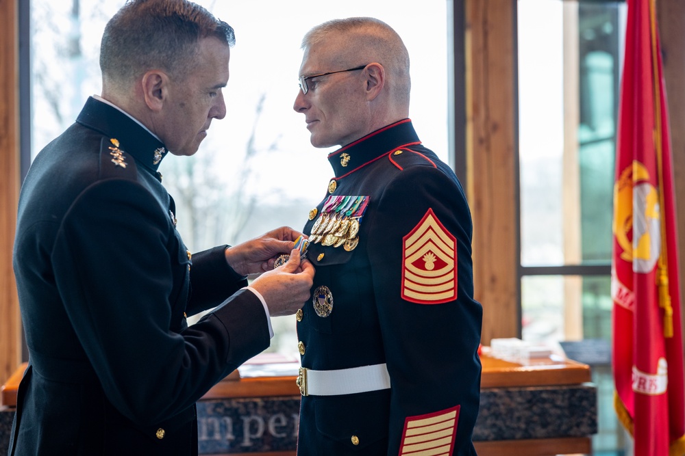 Blacksville native, Master Gunnery Sgt. Todd Kirby, retirement ceremony at the Semper Fidelis Chapel