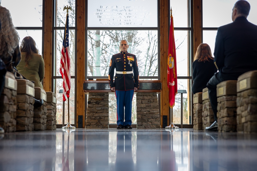 Blacksville native, Master Gunnery Sgt. Todd Kirby, retirement ceremony at the Semper Fidelis Chapel