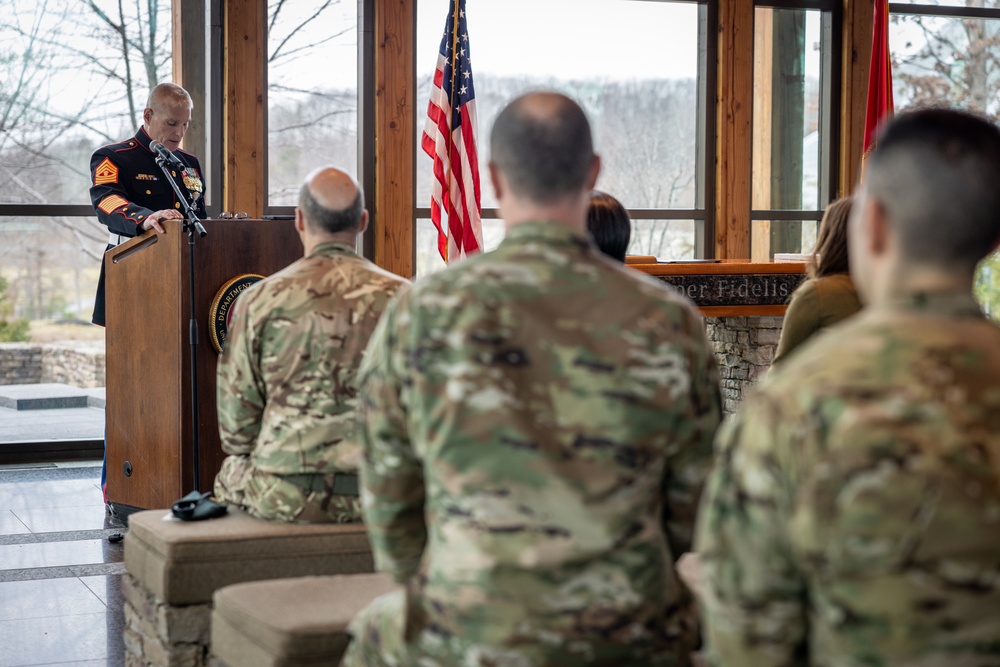 Blacksville native, Master Gunnery Sgt. Todd Kirby, retirement ceremony at the Semper Fidelis Chapel