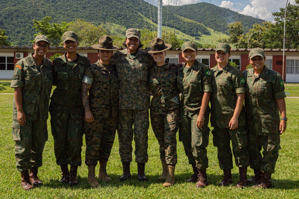 U.S. Marines inspect Brazilian Marine Corps recruit facilities during U.S. Marine Corps Forces, South’s Brazilian Recruit Assessment