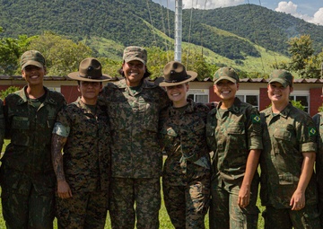 U.S. Marines inspect Brazilian Marine Corps recruit facilities during U.S. Marine Corps Forces, South’s Brazilian Recruit Assessment