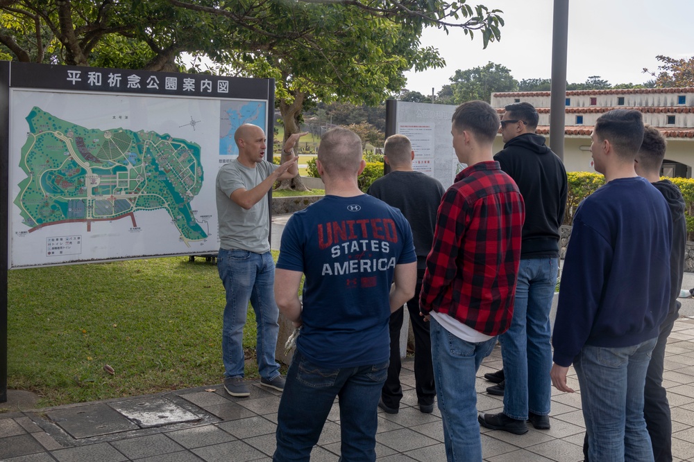 Marines with 3rd MLG visit Okinawa Peace Memorial Park