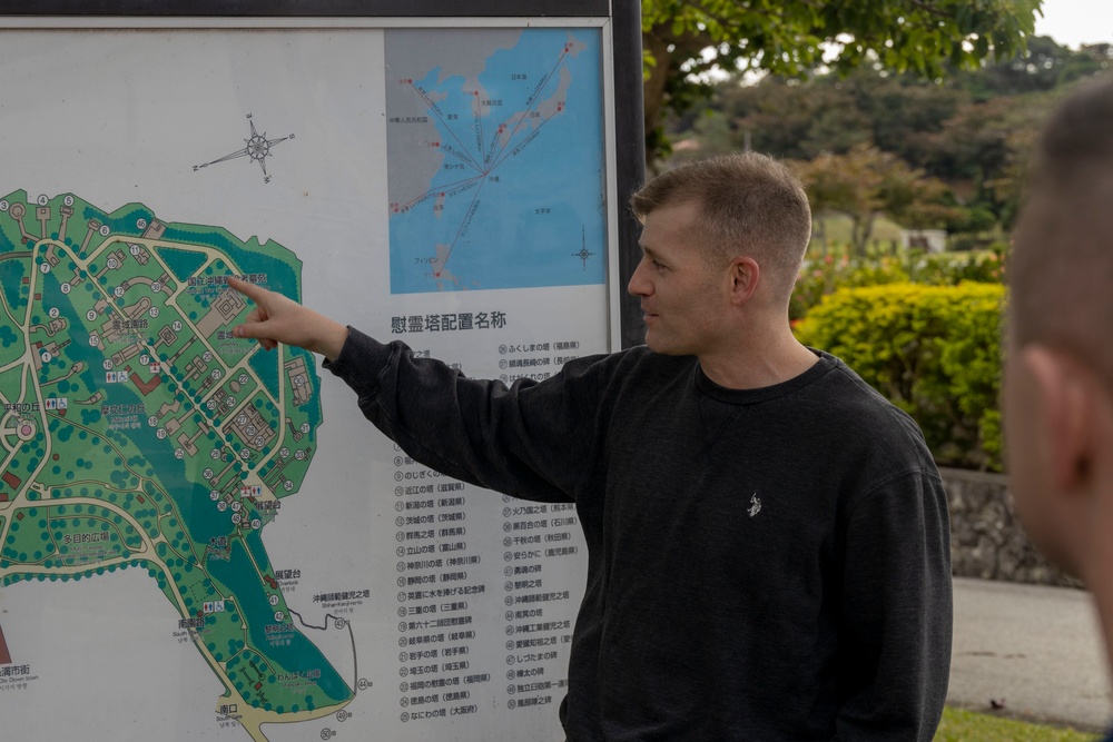 Marines with 3rd MLG visit Okinawa Peace Memorial Park