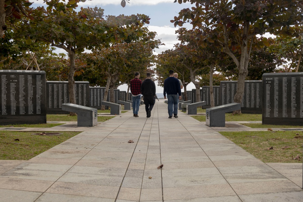 Marines with 3rd MLG visit Okinawa Peace Memorial Park