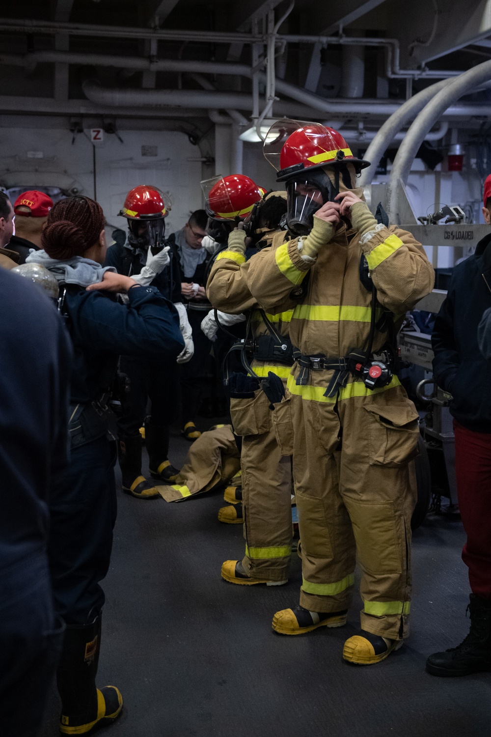 USS America (LHA 6) Conducts Fire Drill