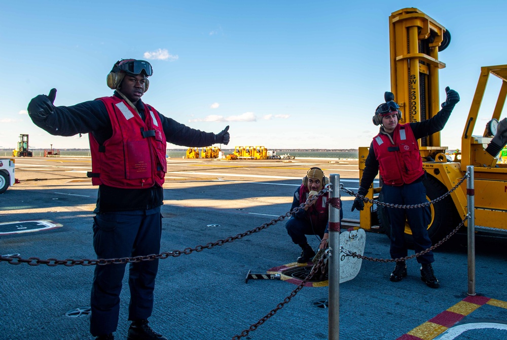 Truman is currently conducting a fast cruise, where the crew is simulating being at sea to test equipment, run emergency drills, and stand underway watches while pier side at Naval Station Norfolk