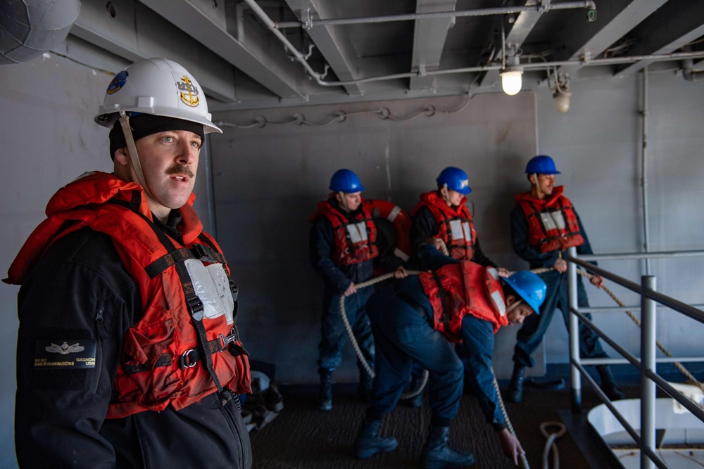 Truman is currently conducting a fast cruise, where the crew is simulating being at sea to test equipment, run emergency drills, and stand underway watches while pier side at Naval Station Norfolk