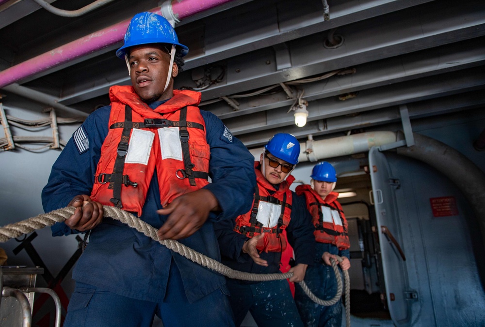 Truman is currently conducting a fast cruise, where the crew is simulating being at sea to test equipment, run emergency drills, and stand underway watches while pier side at Naval Station Norfolk