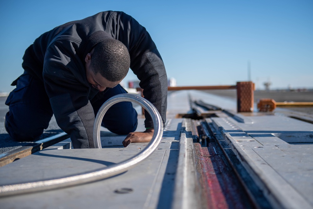 Truman is currently conducting a fast cruise, where the crew is simulating being at sea to test equipment, run emergency drills, and stand underway watches while pier side at Naval Station Norfolk