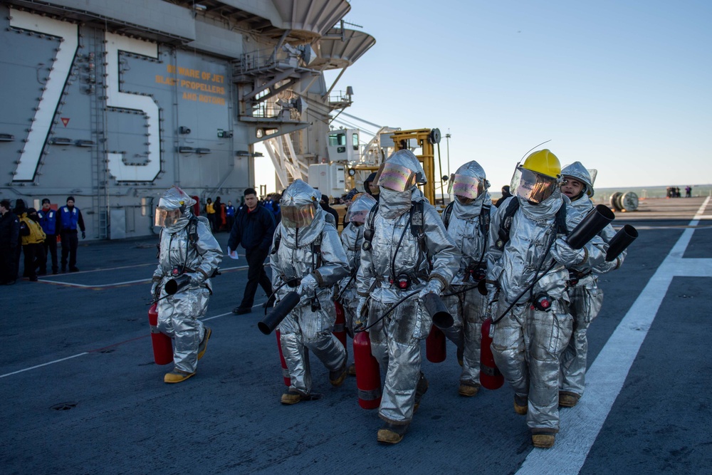 Truman is currently conducting a fast cruise, where the crew is simulating being at sea to test equipment, run emergency drills, and stand underway watches while pier side at Naval Station Norfolk