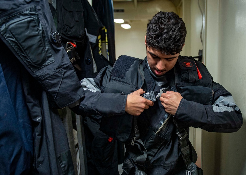 Truman is currently conducting a fast cruise, where the crew is simulating being at sea to test equipment, run emergency drills, and stand underway watches while pier side at Naval Station Norfolk