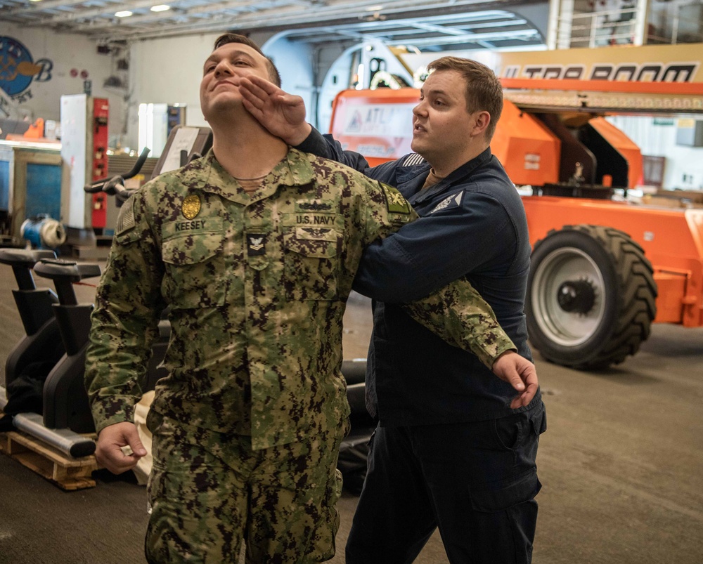 Truman is currently conducting a fast cruise, where the crew is simulating being at sea to test equipment, run emergency drills, and stand underway watches while pier side at Naval Station Norfolk