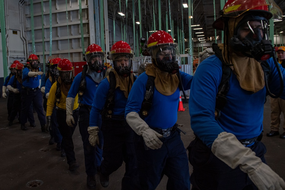 Truman is currently conducting a fast cruise, where the crew is simulating being at sea to test equipment, run emergency drills, and stand underway watches while pier side at Naval Station Norfolk