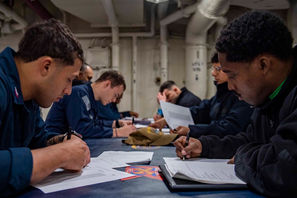 Truman is currently conducting a fast cruise, where the crew is simulating being at sea to test equipment, run emergency drills, and stand underway watches while pier side at Naval Station Norfolk