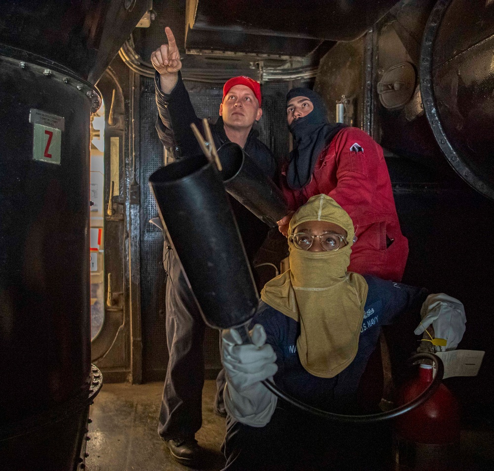 Truman is currently conducting a fast cruise, where the crew is simulating being at sea to test equipment, run emergency drills, and stand underway watches while pier side at Naval Station Norfolk