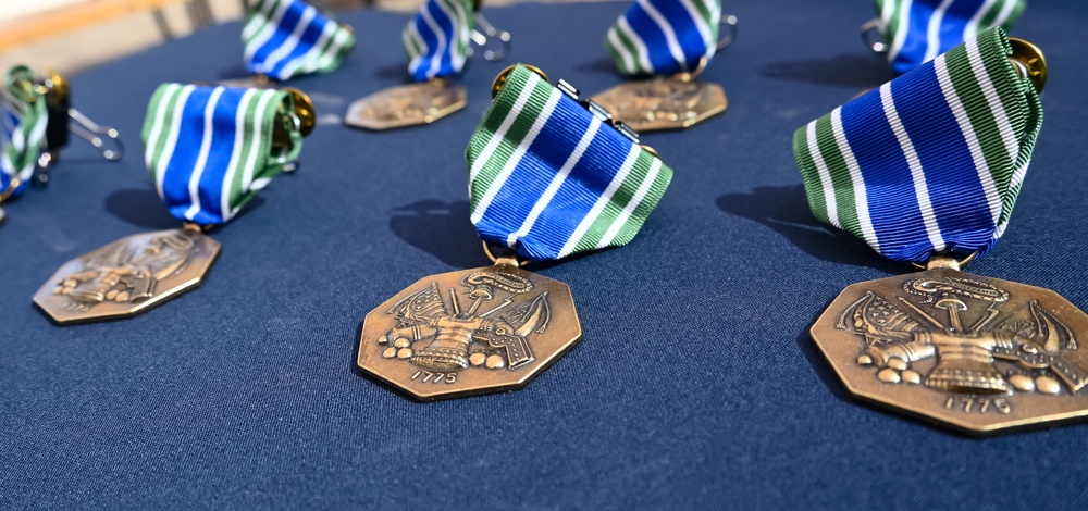 U.S. Airmen Receive Army Achievement Medal