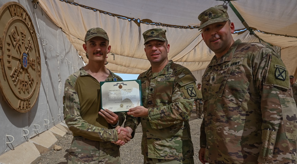 U.S. Airmen Receive Army Achievement Medal