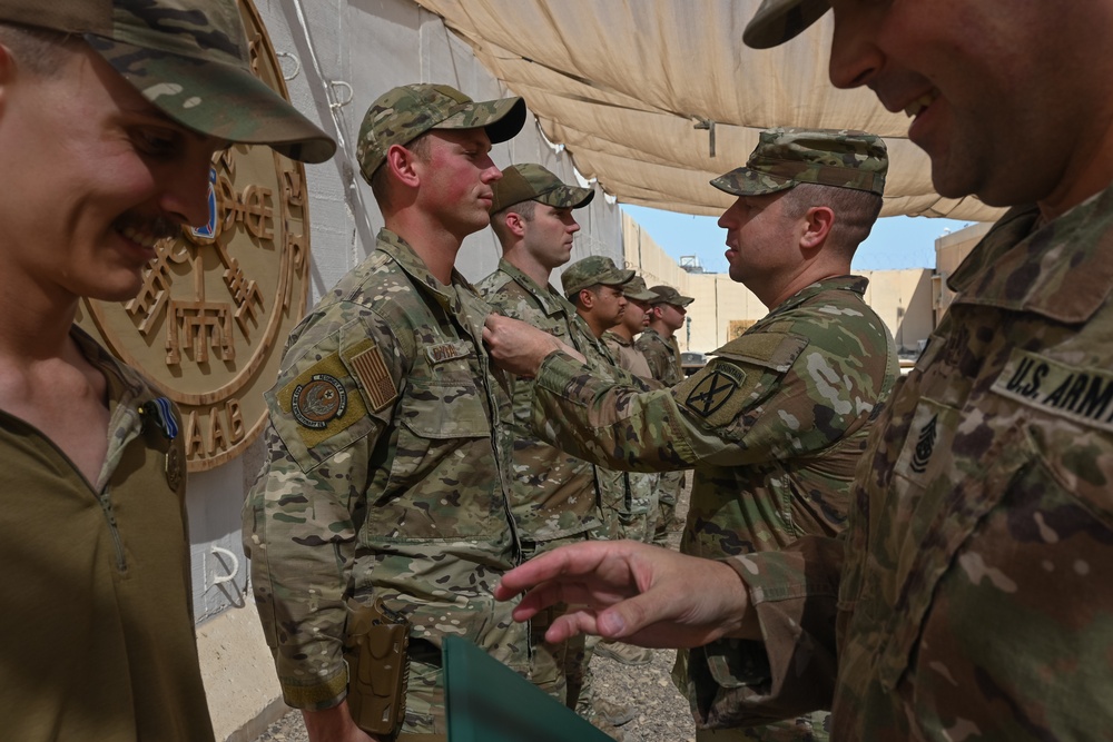 U.S. Airmen Receive Army Achievement Medal