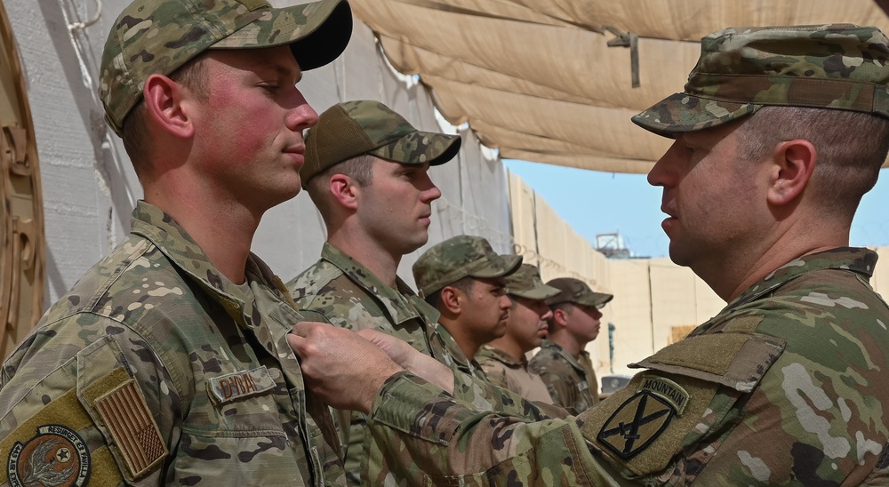 U.S. Airmen Receive Army Achievement Medal