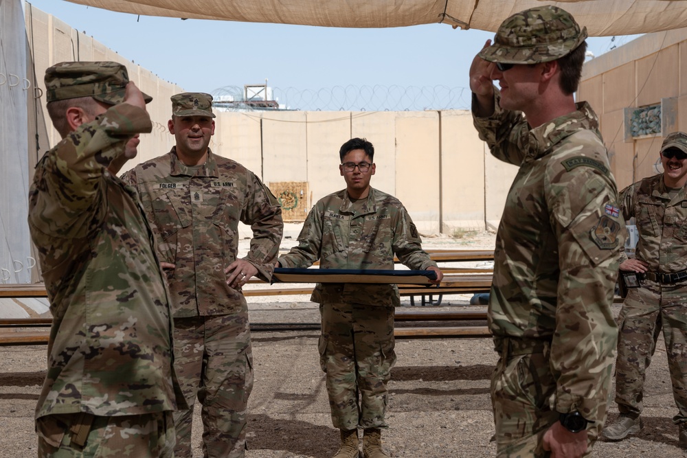 U.S. Airmen Receive Army Achievement Medal