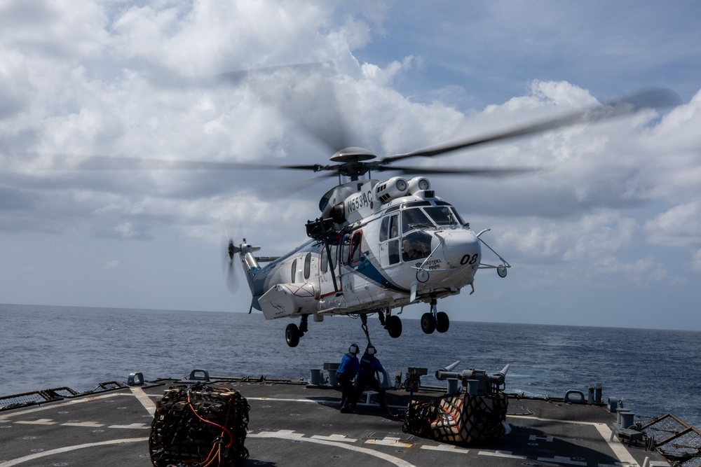 USS Laboon Conducts a Replenishment-at-Sea with USNS Alan Shepard in the Gulf of Aden