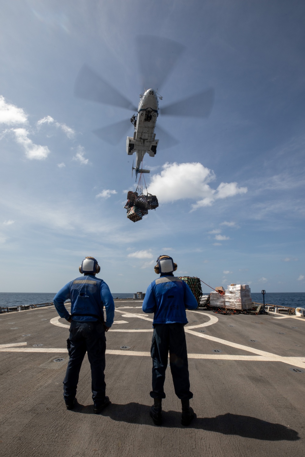 USS Laboon Conducts a Replenishment-at-Sea with USNS Alan Shepard in the Gulf of Aden