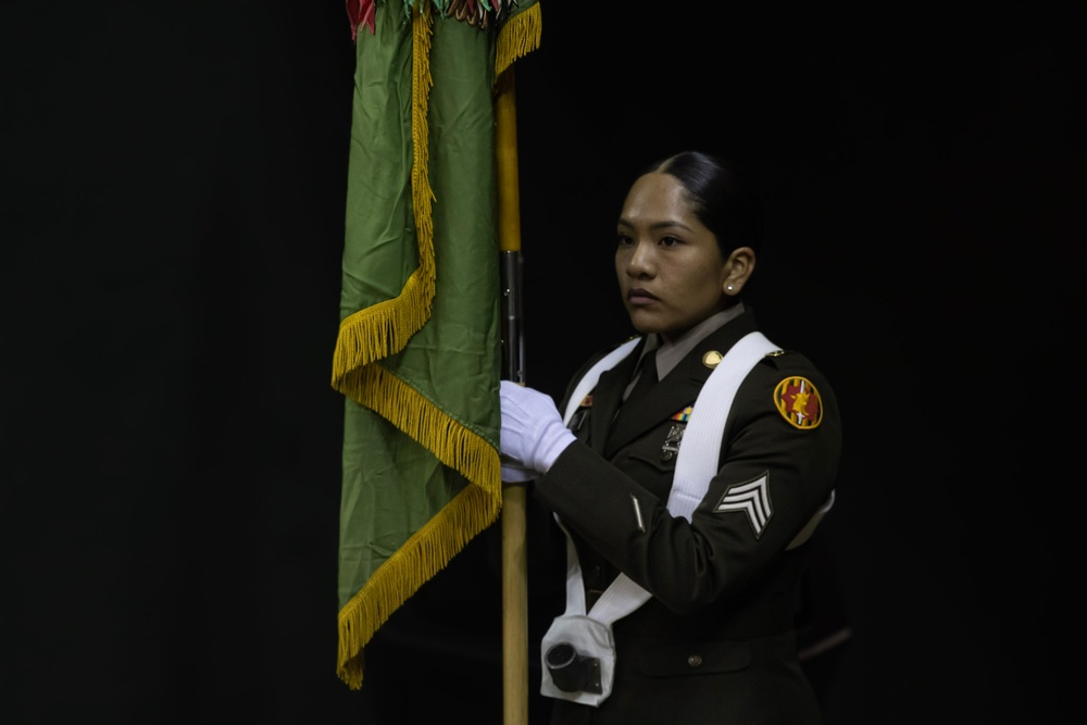 720th Color Guard Visit Baylor Volleyball Game