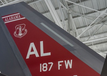 The 187th Fighter Wing showcases F-35A Lightning II heritage tail flash