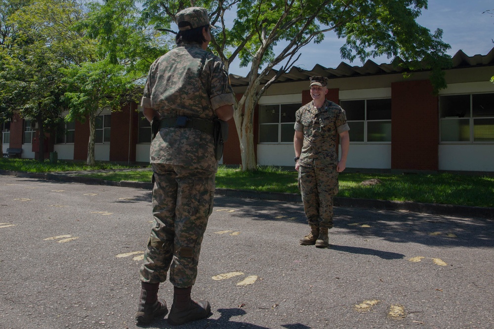 U.S. Marines inspect Brazilian Marine Corps recruit facilities during U.S. Marine Corps Forces, South’s Brazilian Recruit Assessment