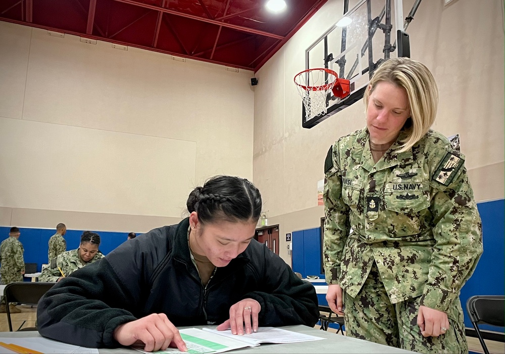 CPO Advancement Exam hopes for NMCSD Sailor