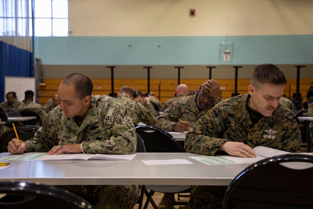 Hampton Roads Sailors take E-7 Navy-Wide Advancement Exam