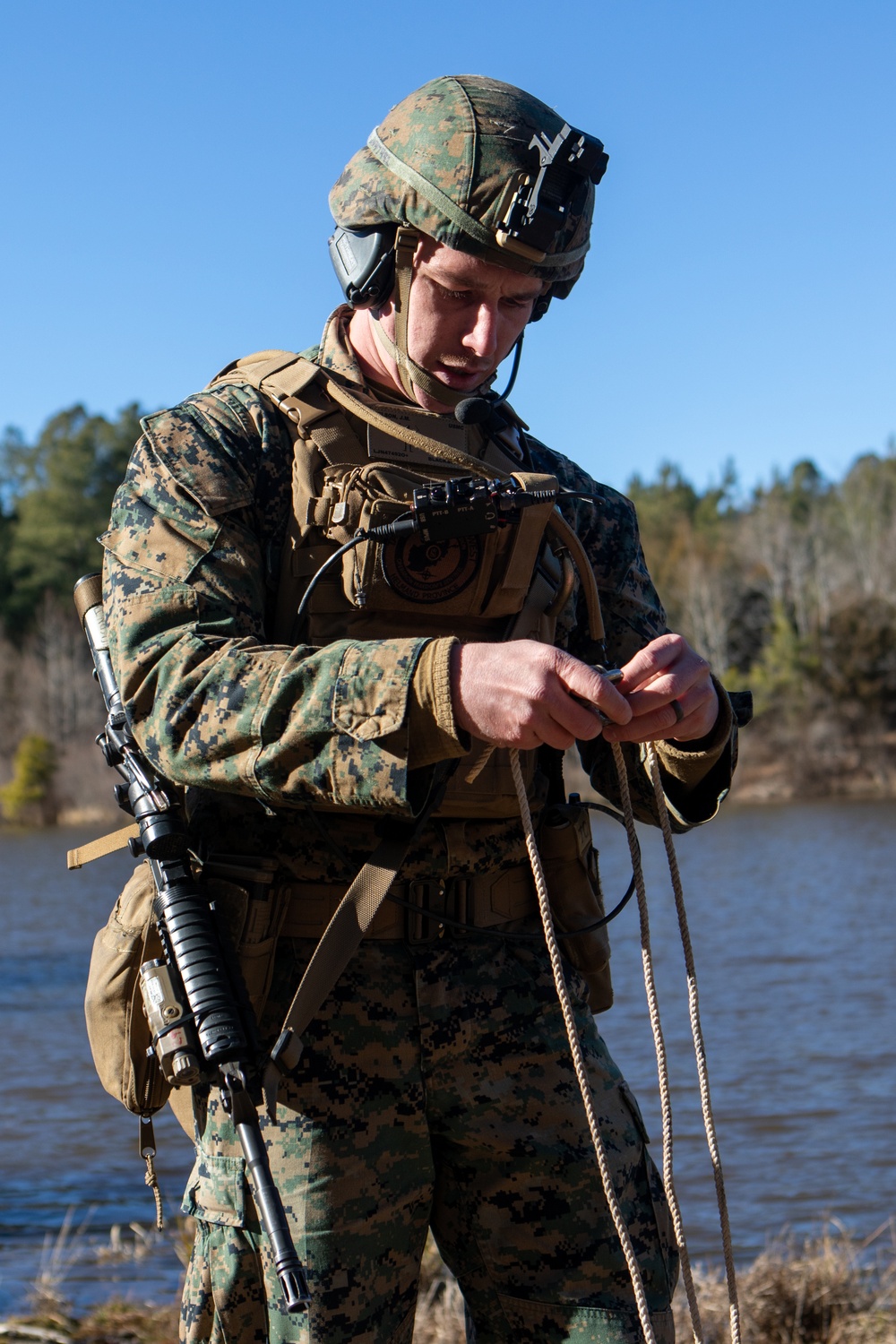 CLB 24 Marines Conduct Water Purification in a JLTV