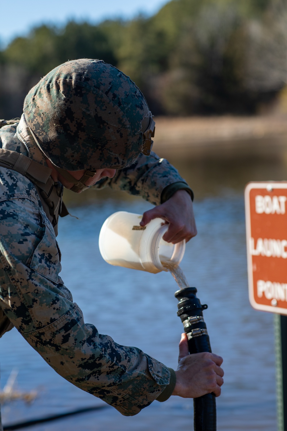 CLB 24 Marines Conduct Water Purification in a JLTV