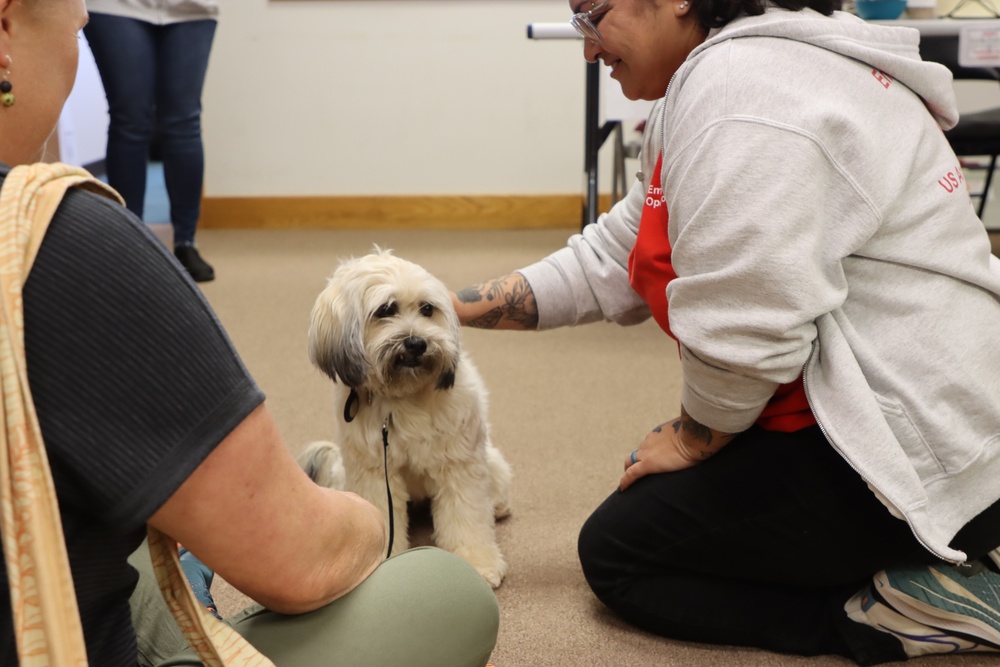 Therapy dogs visit Hawai‘i Wildfires Recovery Field Office