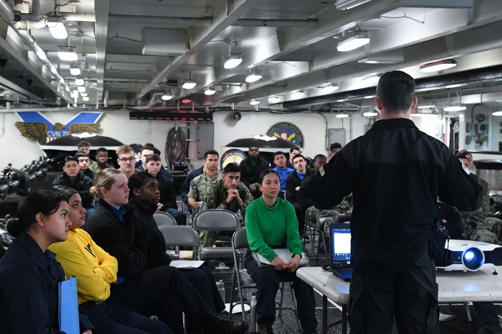 USS Carl Vinson (CVN 70) Sailors Attend Security Training