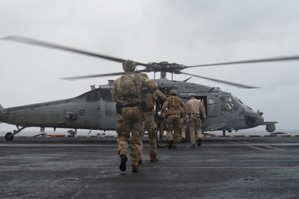 NSW Conducts Operations Aboard USS Carl Vinson