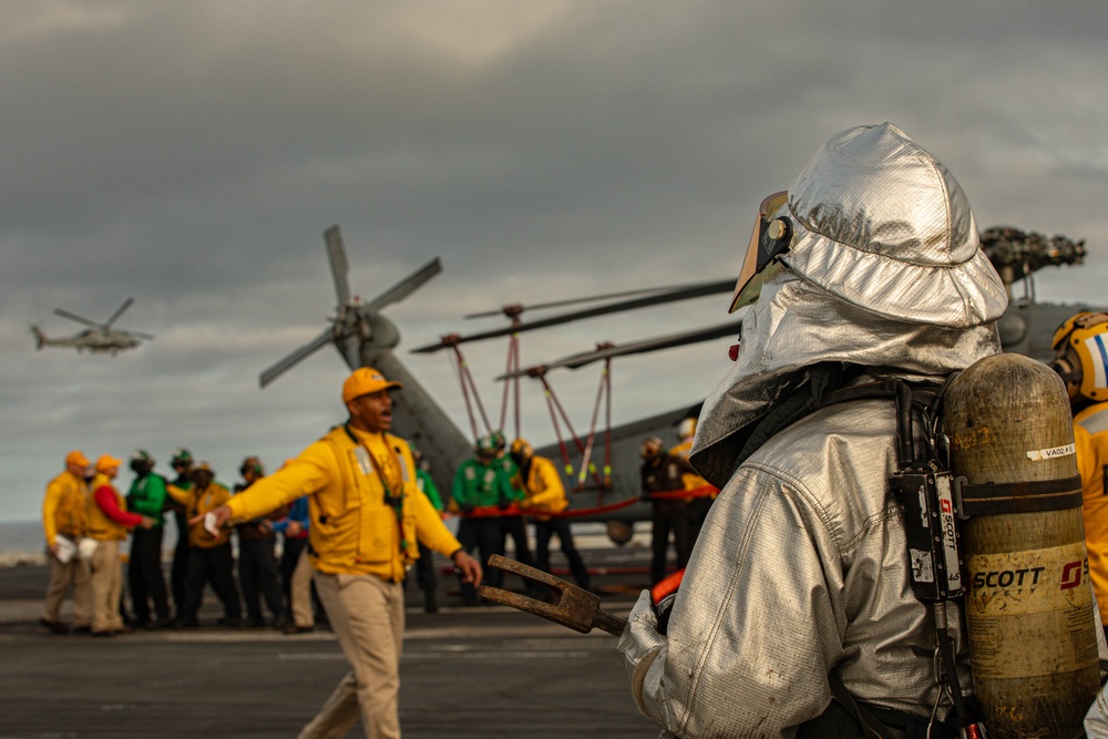 Theodore Roosevelt Flight Deck Drills