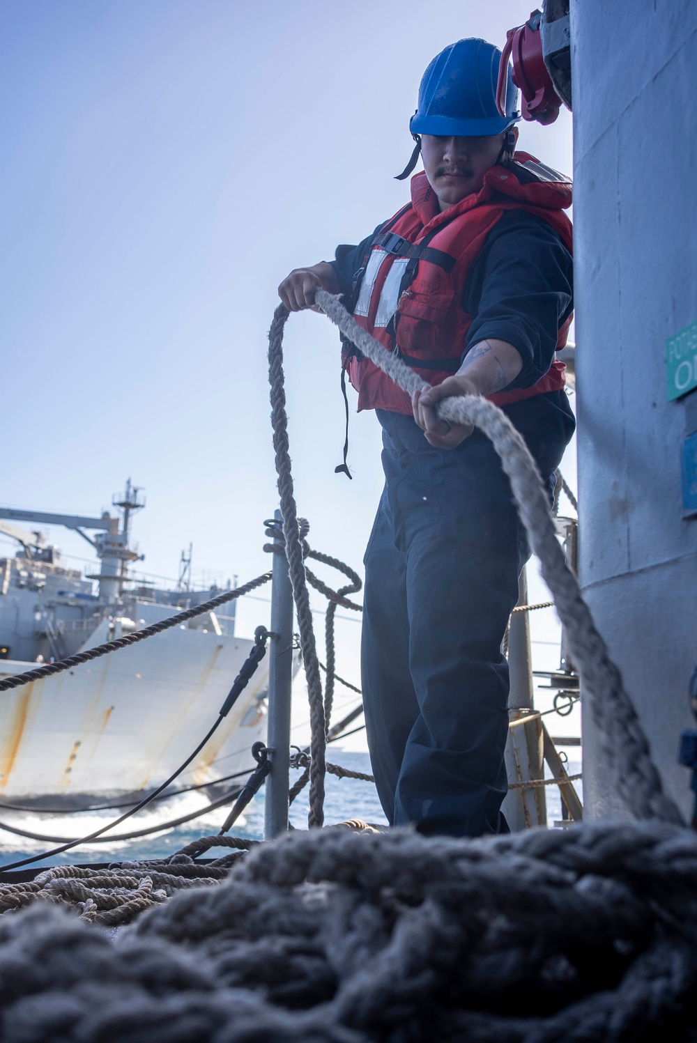 USS Princeton Conducts Replenishment-at-Sea with USNS Carl Brashear