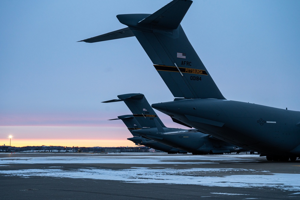 C-17s sitting on the flightline