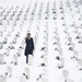 U.S. Army Band Bugler in Snowstorm