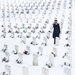 U.S. Army Band Bugler in Snowstorm