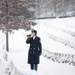 U.S. Army Band Bugler in Snowstorm