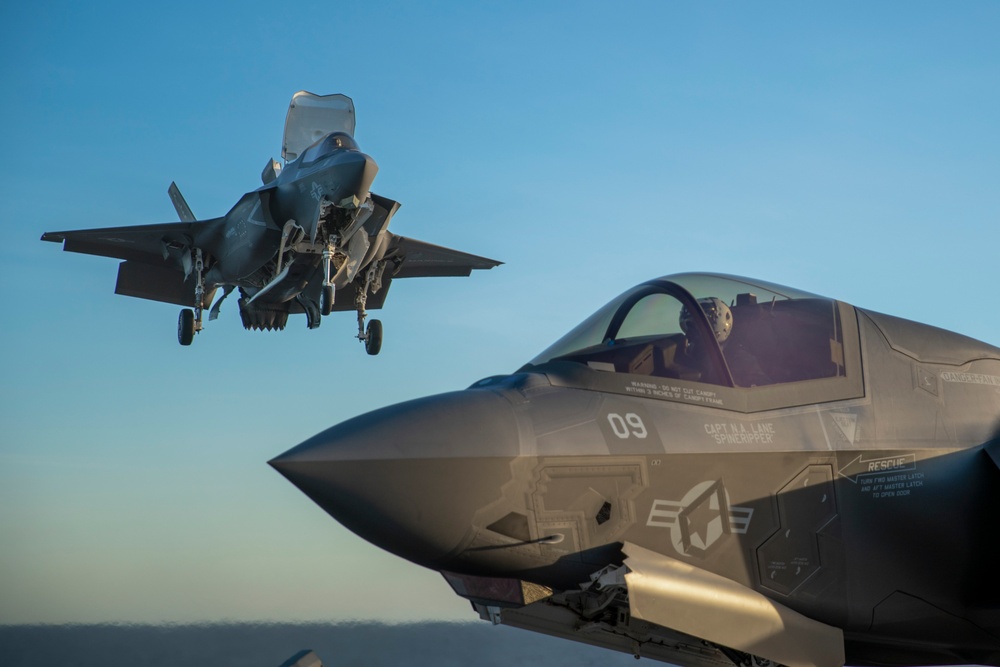 15th MEU F-35Bs Conduct Carrier Qualifications During Integrated Training