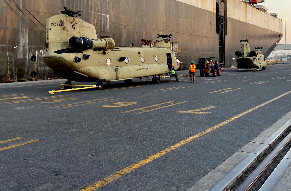 Warfighting (sustainment) - SDDC Transports 82nd CAB Aviation Assets into the CENTCOM Area of Operations